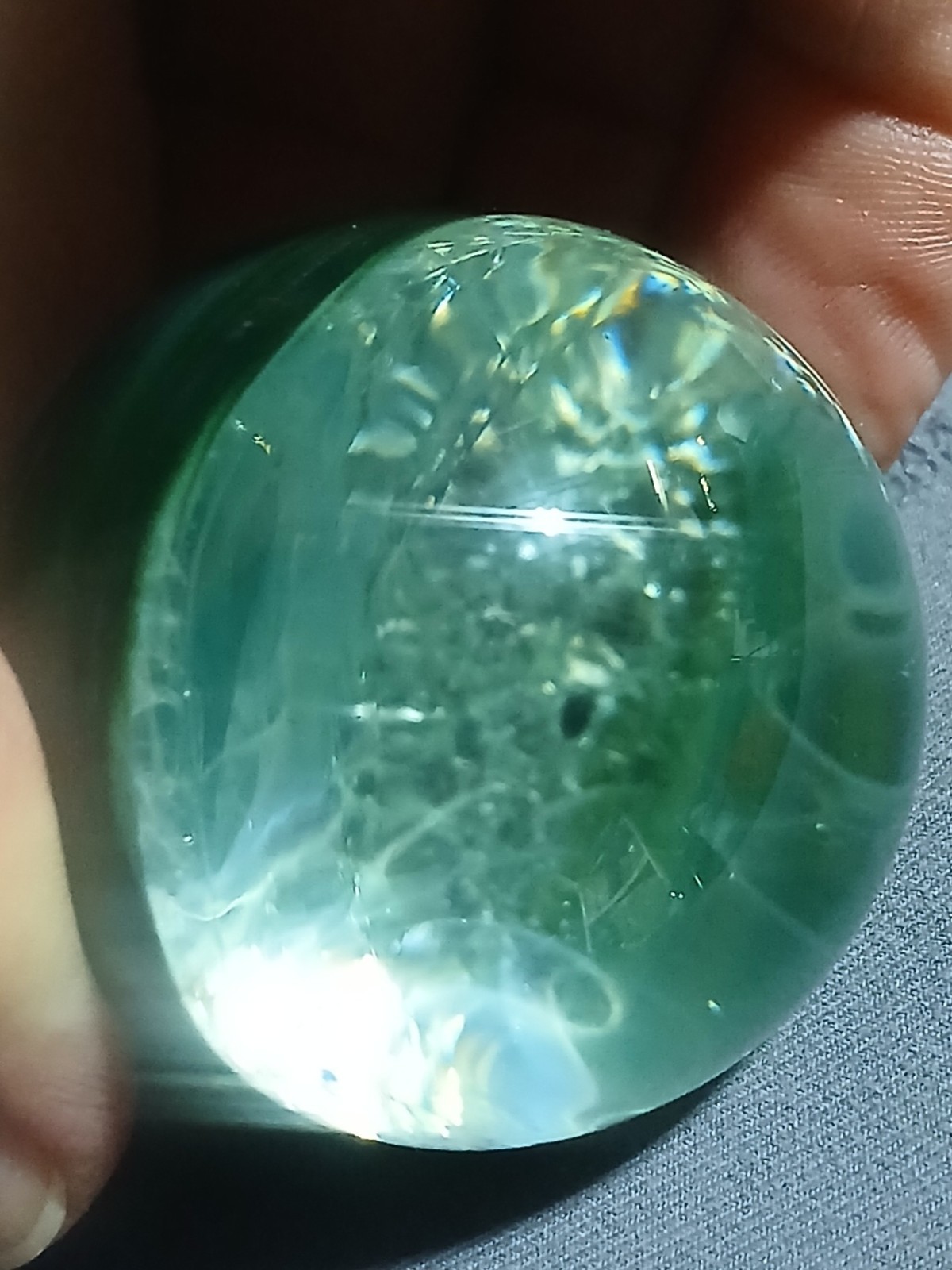 Shattered Dreams Hand Blown Silver Fumed Vortex Marble. Please Read Description