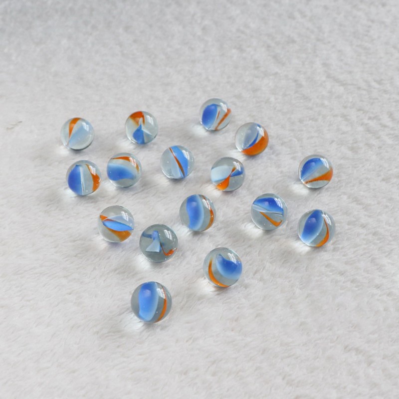 16mm Coloured Glass Marbles Glass Beads Glass Ball Kids Toys Games DIY Decor