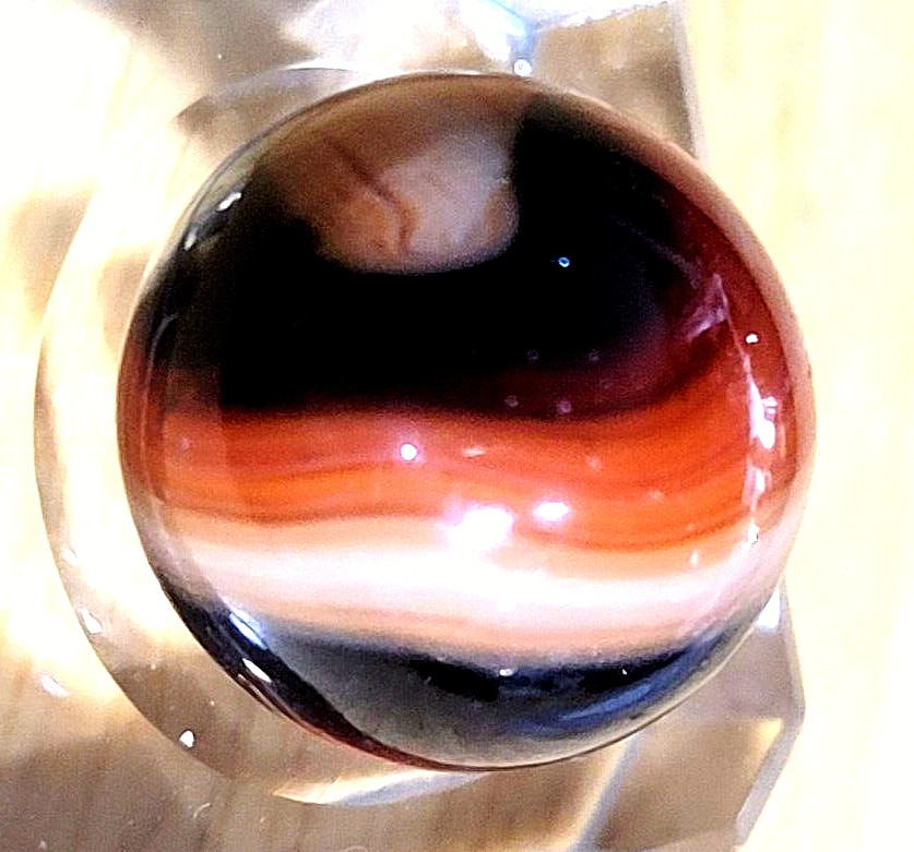 HYBRID AKRO AGATE SPECIAL BENGAL TIGER STRIPE CORKSCREW SWIRL .621″ NM +/- 6B/47