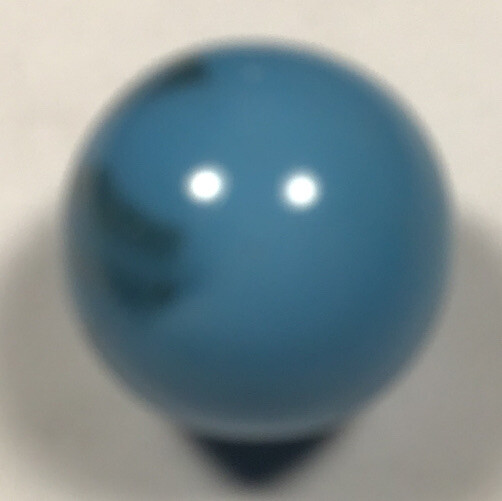 Vintage HTF Vitro Robin Egg Blue Matelic Marble. Measures .87” In Mint Condition