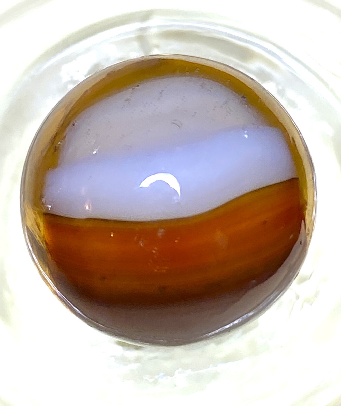 SUPER RARE PATCH ORIENTATION VITRO AGATE URANIUM GLOW UV LARGE MIB .62″ M634