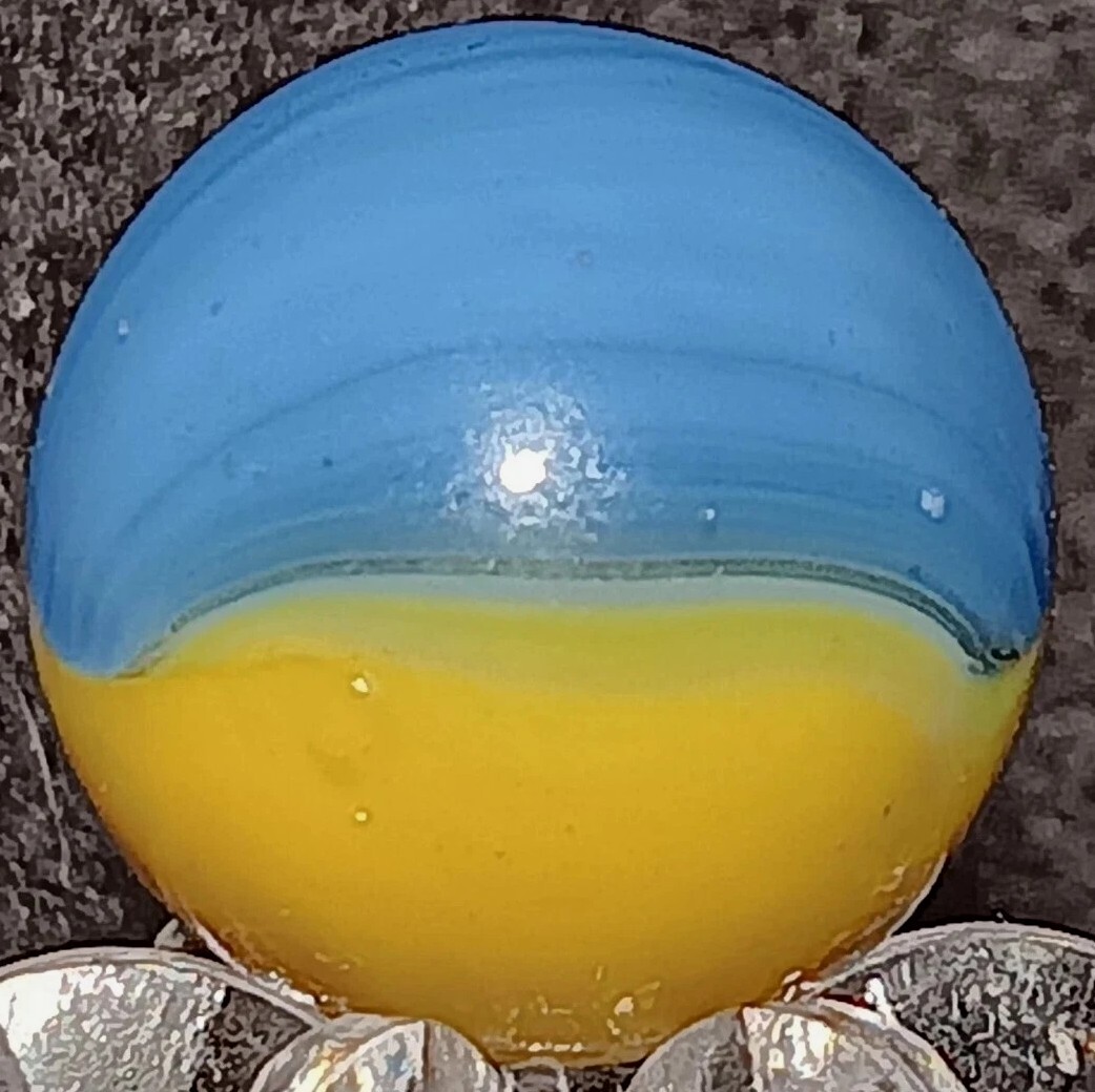 Vintage Akro Agate “PATCH” Marble. .67″ Mint. (HTF) EARLY TOP SHELF EXAMPLE.