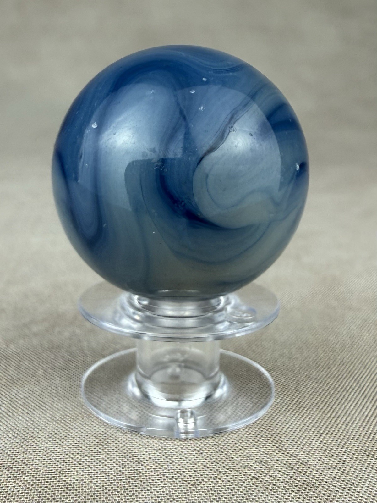 Vintage UV Uranium Shooter Marble- Swirl Glows- Jabo DAS 0.98” READ