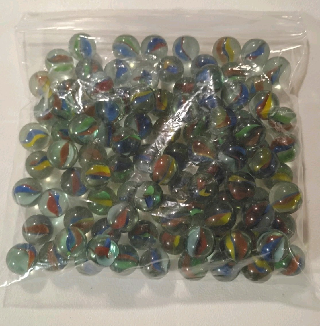 Glass Marbles: JMK Brand Tigers Cats Eye, 100pcs, Orig Bag Broke, Unused