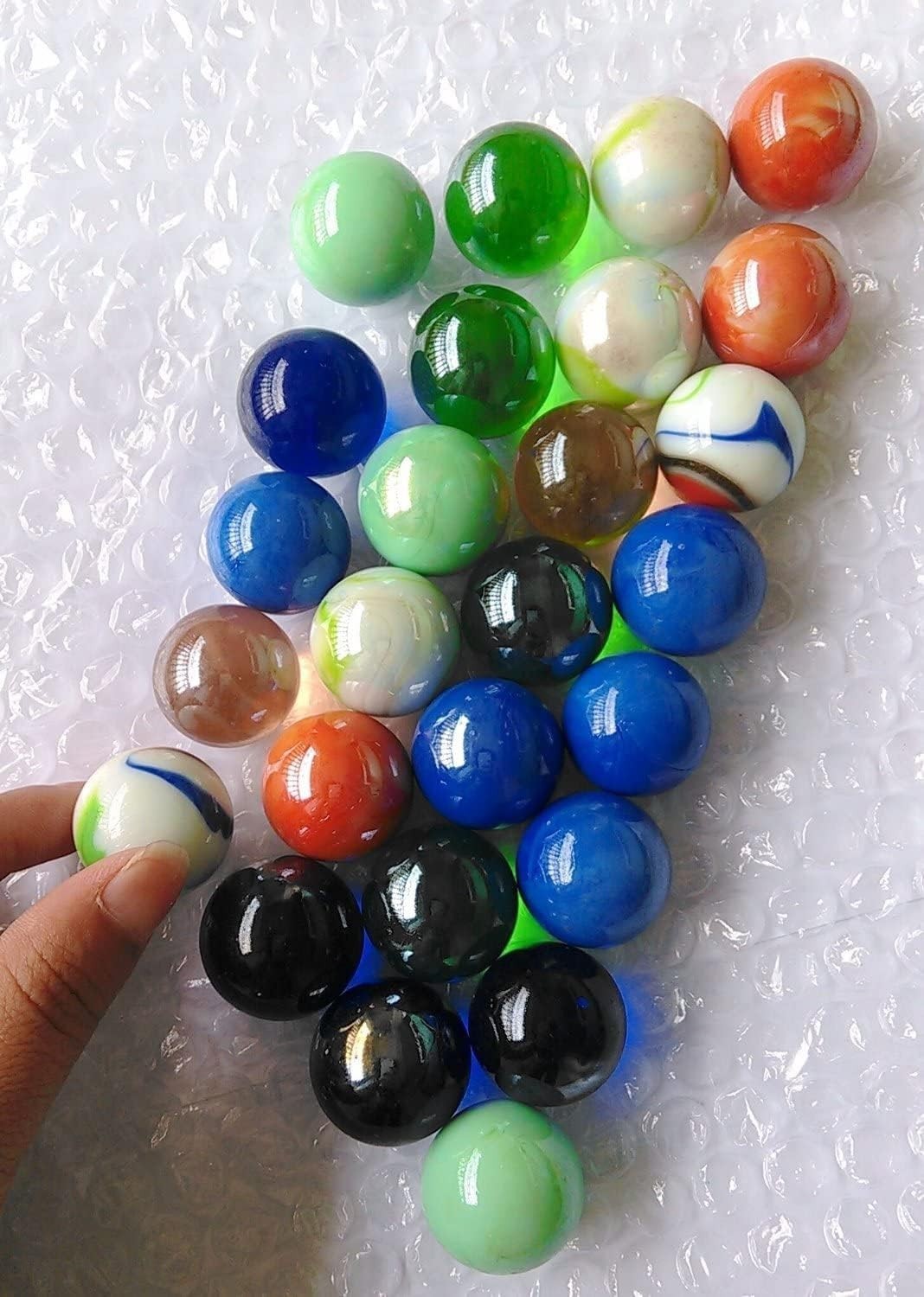 12-Piece 1″ Shooter Marbles, Assorted Colors & Patterns for Kids & DIY