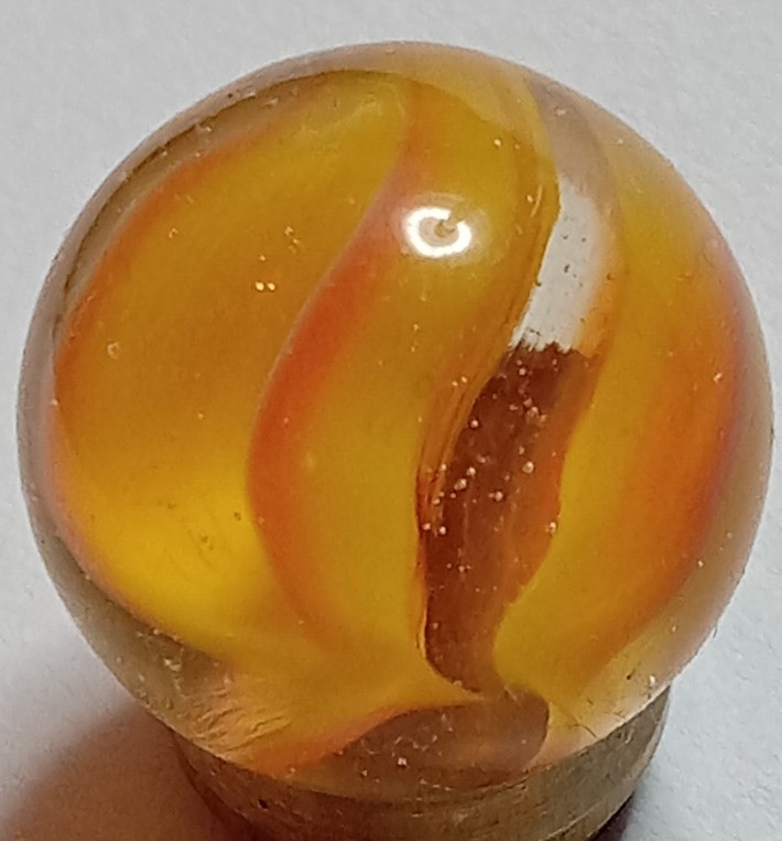 Vintage Vitro Hybrid Full Bloom Cats Eye Marble 5/8″ Neon Snapdragon FABULOUS!