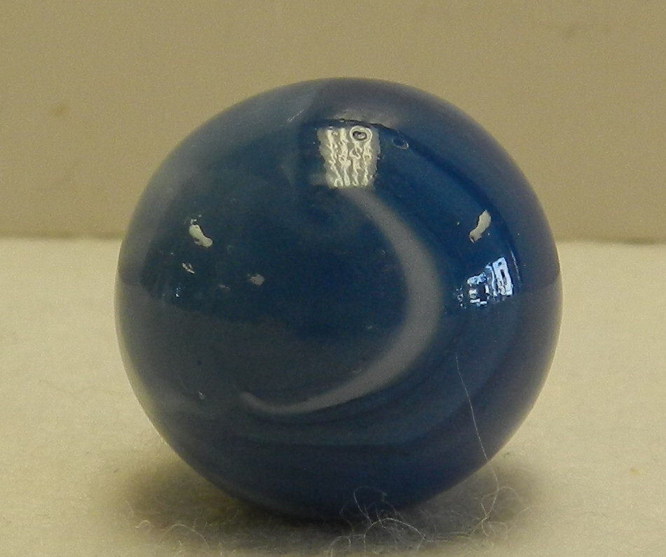 #17920m Vintage Peltier Glass Shooter Marble .86 Inches *Mint*