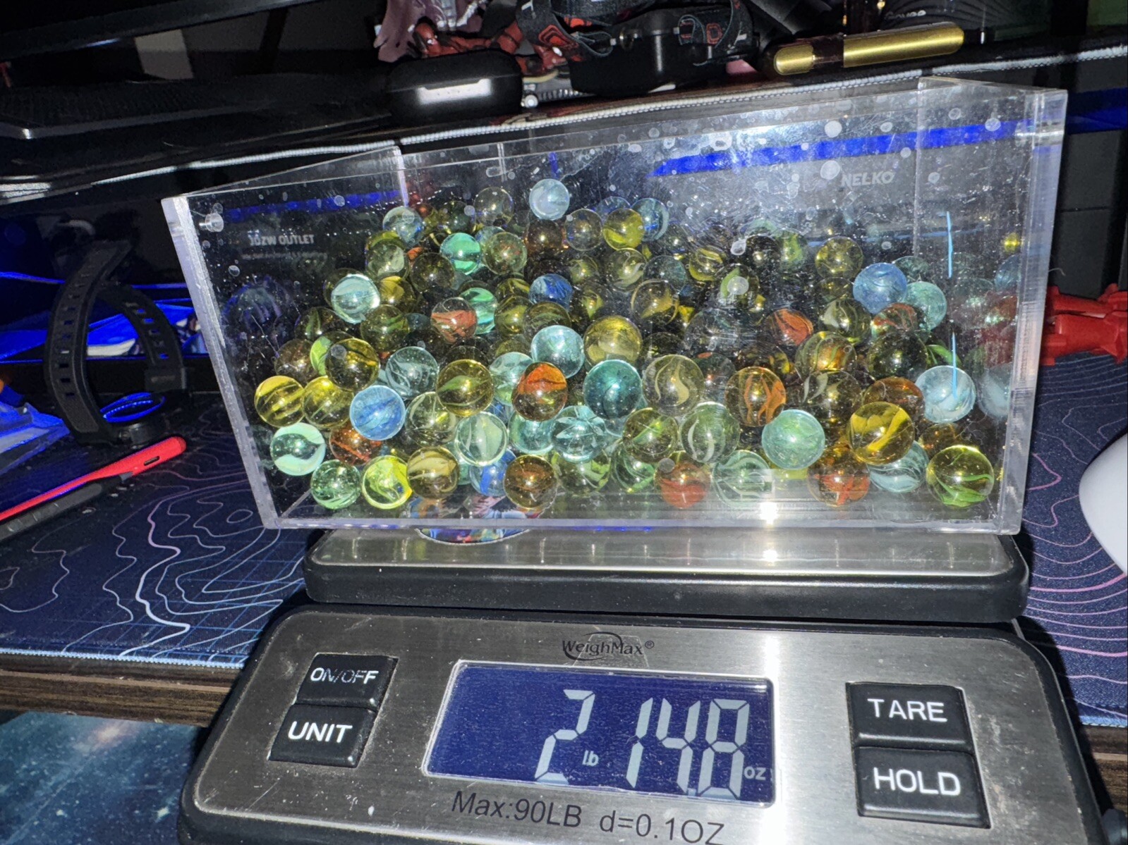 2 LBs Of Mixed Marbles From Tons Of Shooters! Mixed Marbles! About 300~ Marbles