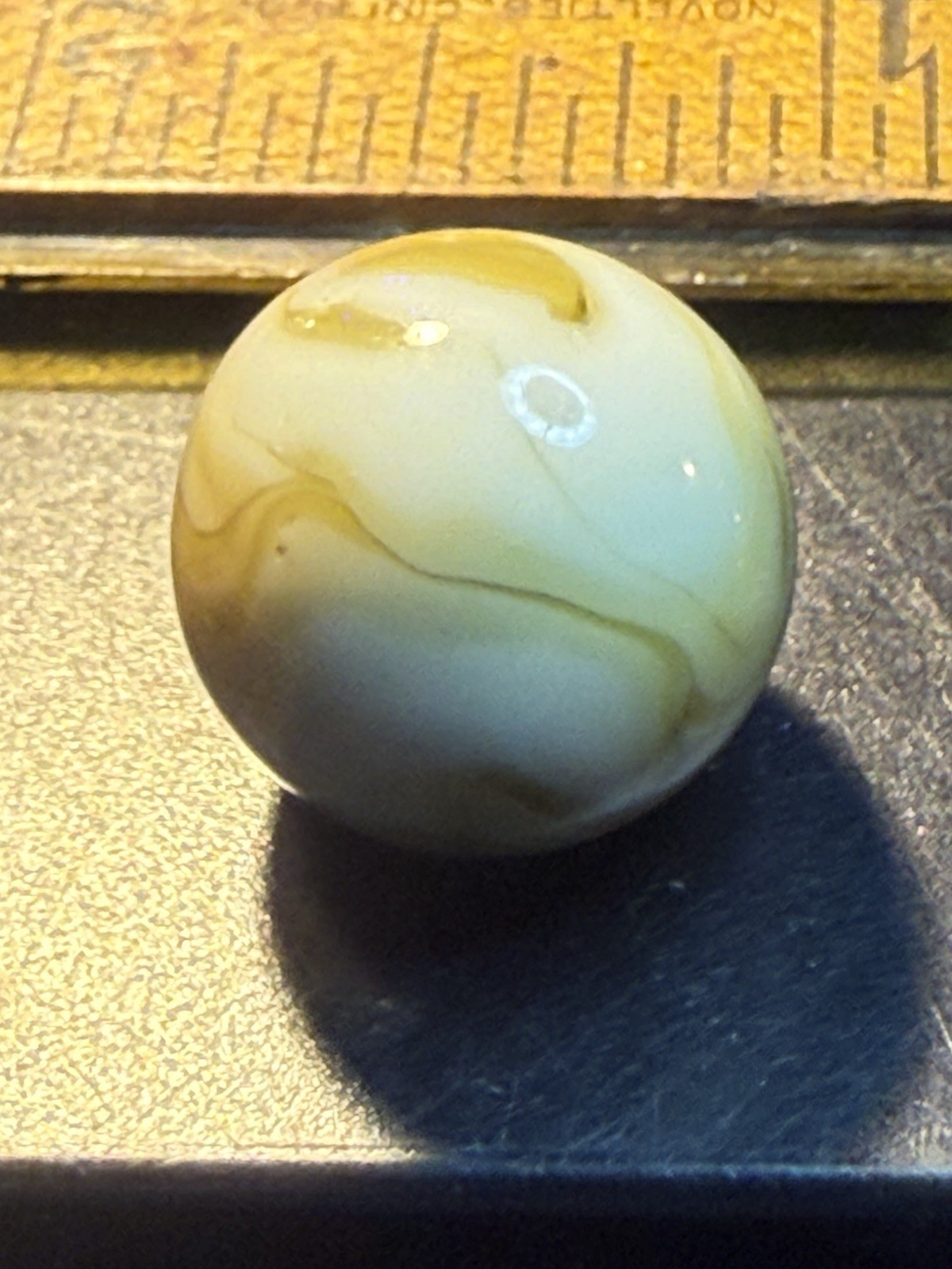 Ravenswood Butterscotch Swirl Old Vintage Marble White Tan Colors