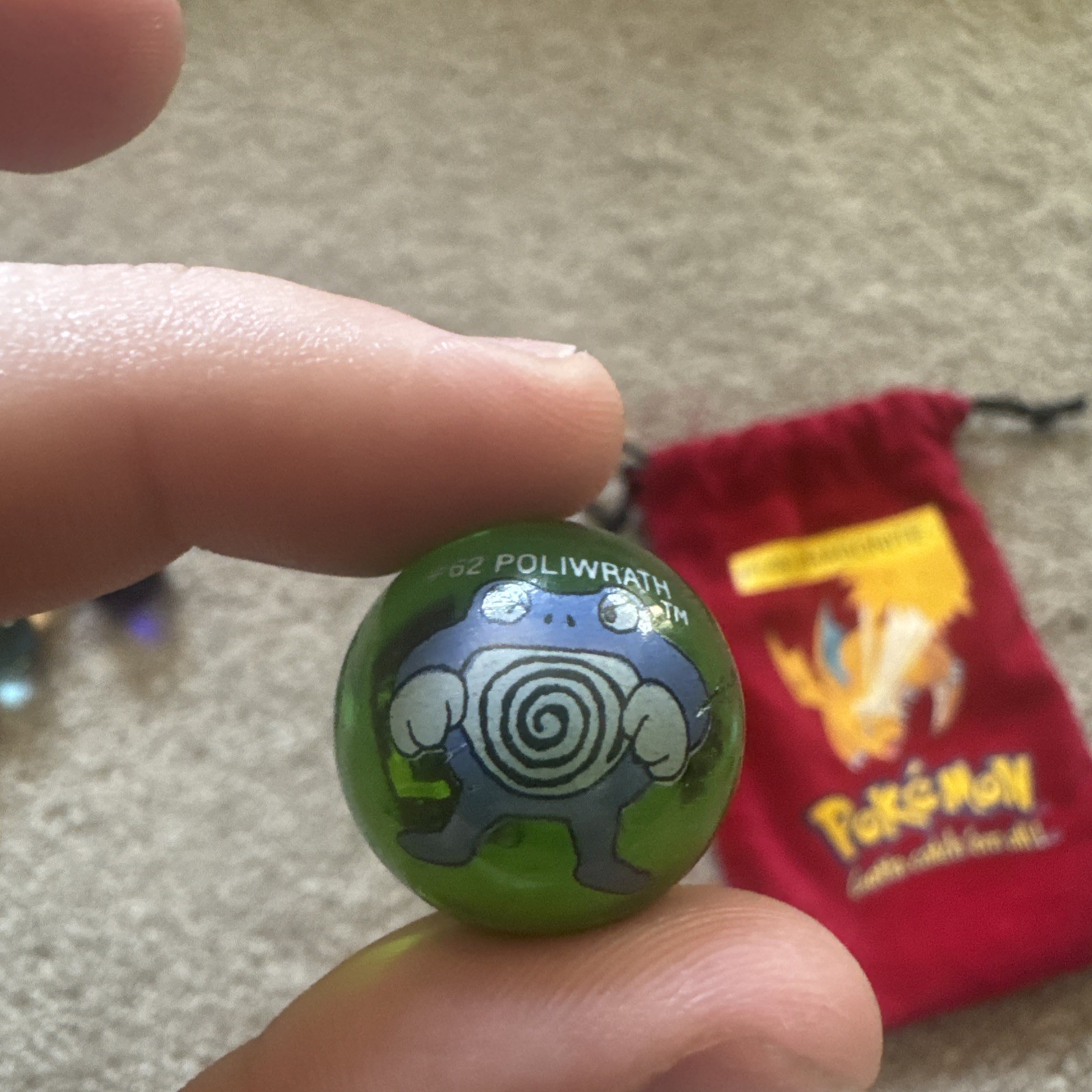 Pokémon Marble – #62- Poliwrath- 2000s Green Rare
