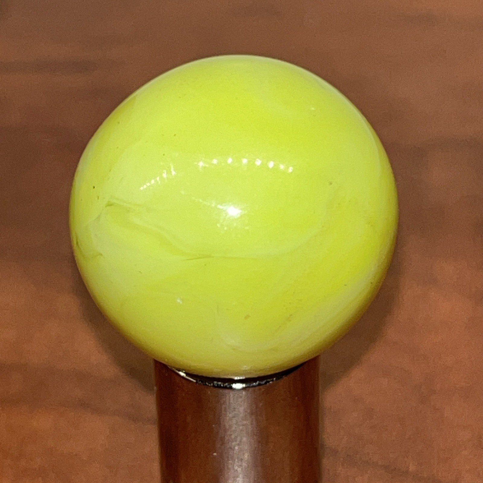 Vintage Shooter Marble .953 Light Green Glows Orangish/pinkish In UV Light (5)