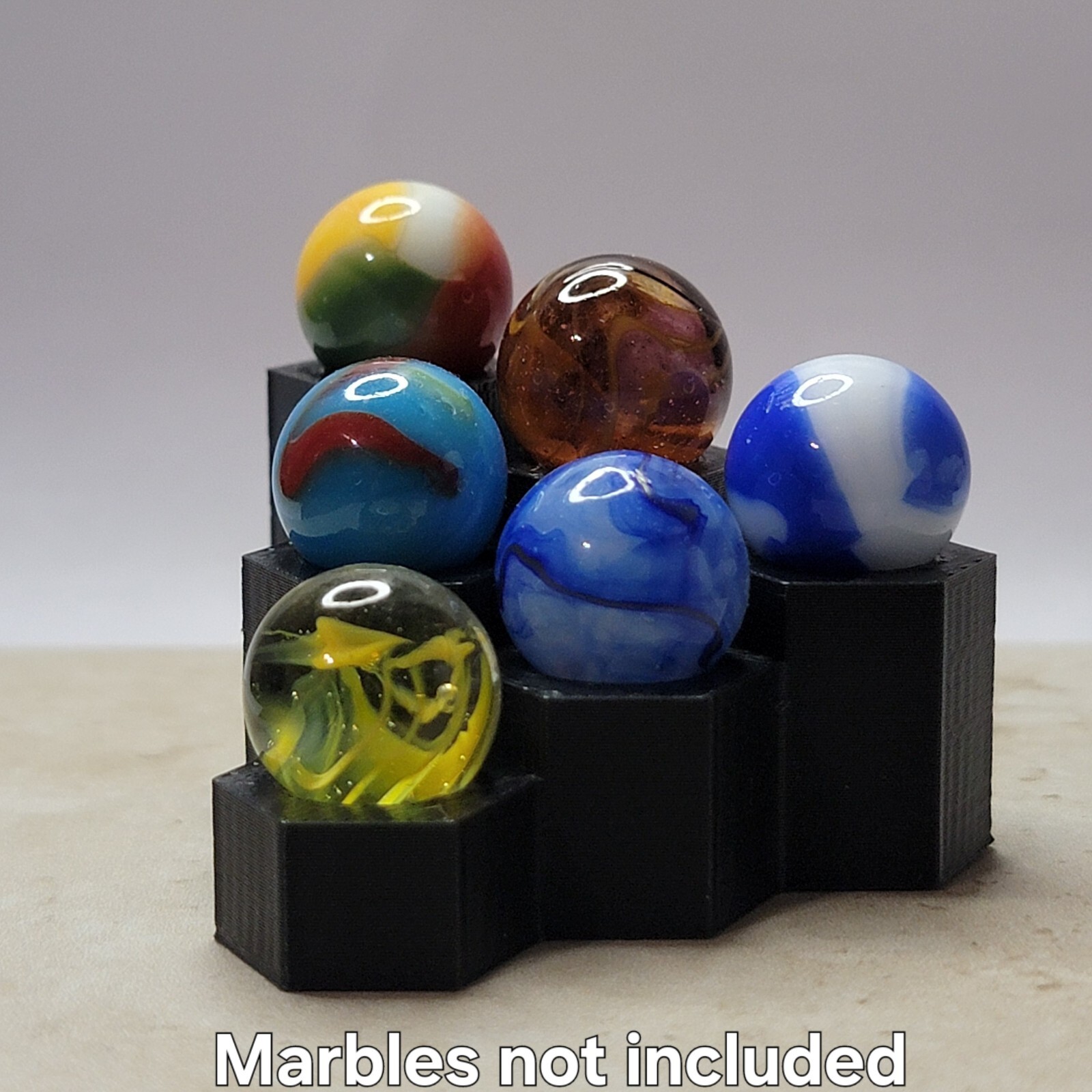 Tiered Marble and Sphere Display for 5/8″ Marbles