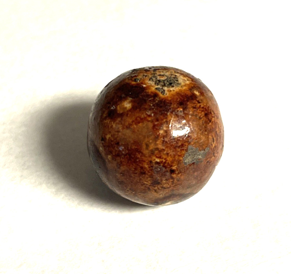 Vintage Antique Bennington Clay Marble – Brown