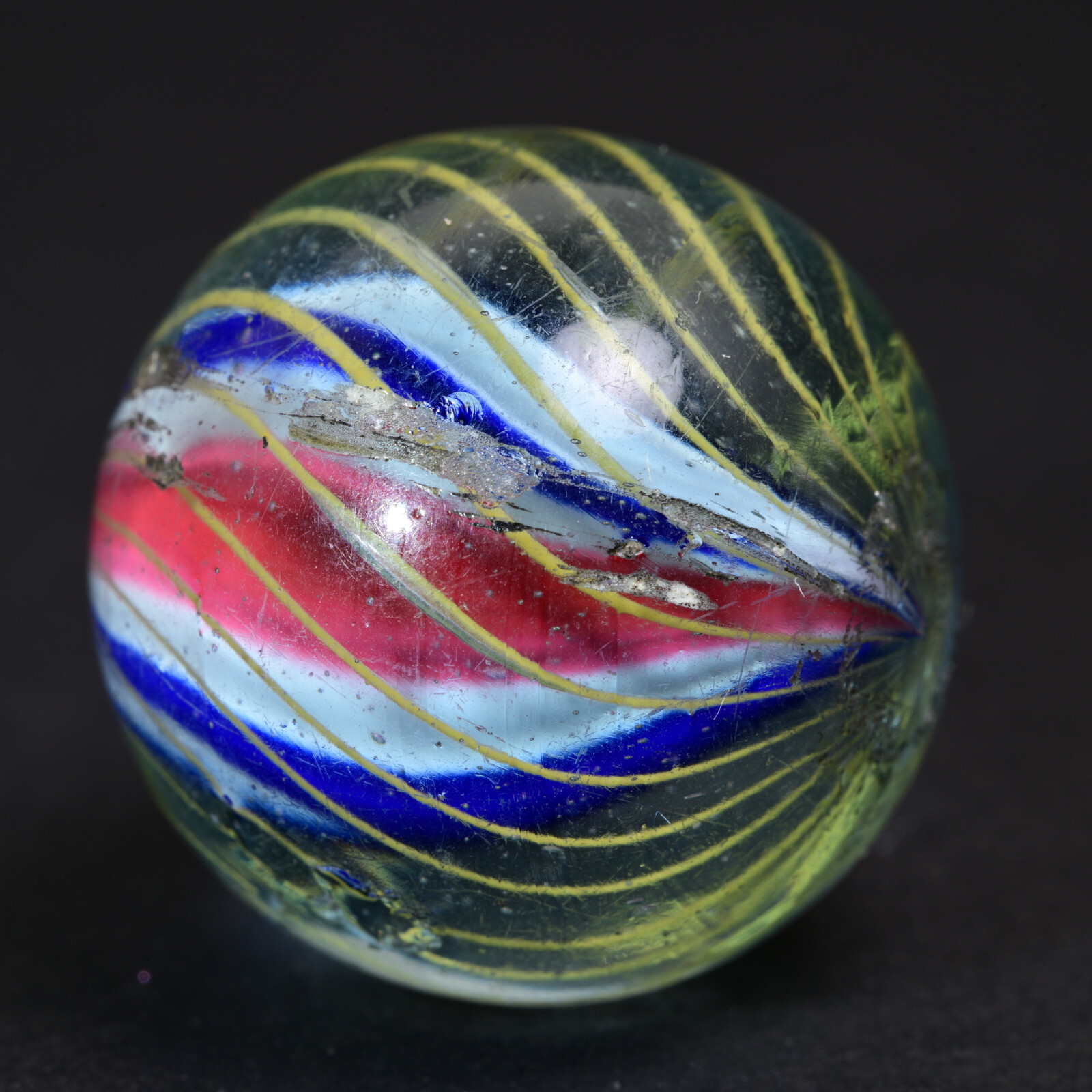 Double Ribbon Core German Handmade Antique Marble Bold Precise Cage 22mm 27/32”