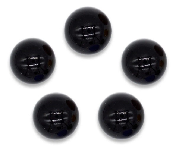14mm “Opal Black” Glass Game Marbles (.55 inch) – Pack of 10