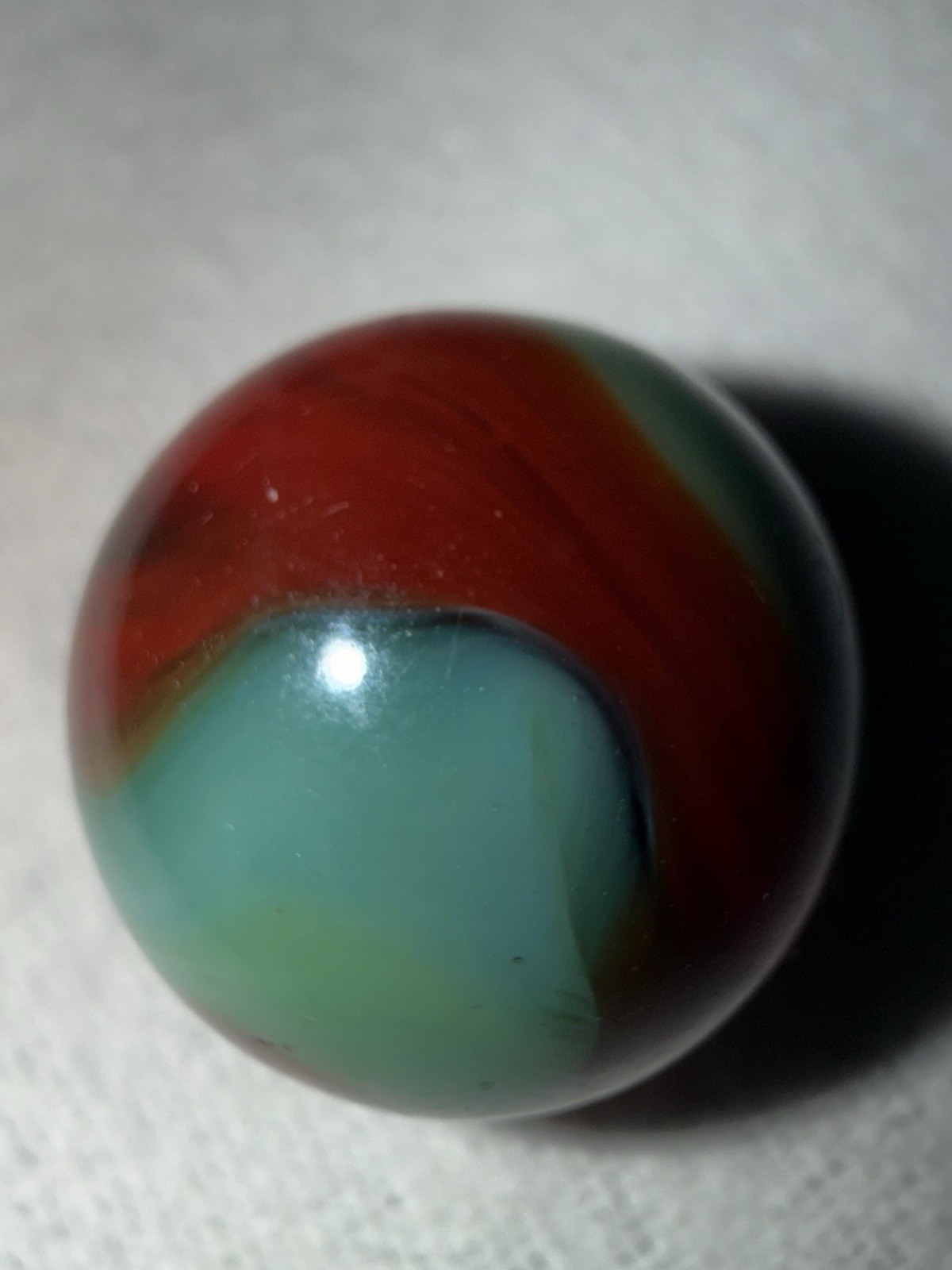 .63 Mint Sexy Stunning Akro Agate Triple Color Cork Green,Brownish And Black