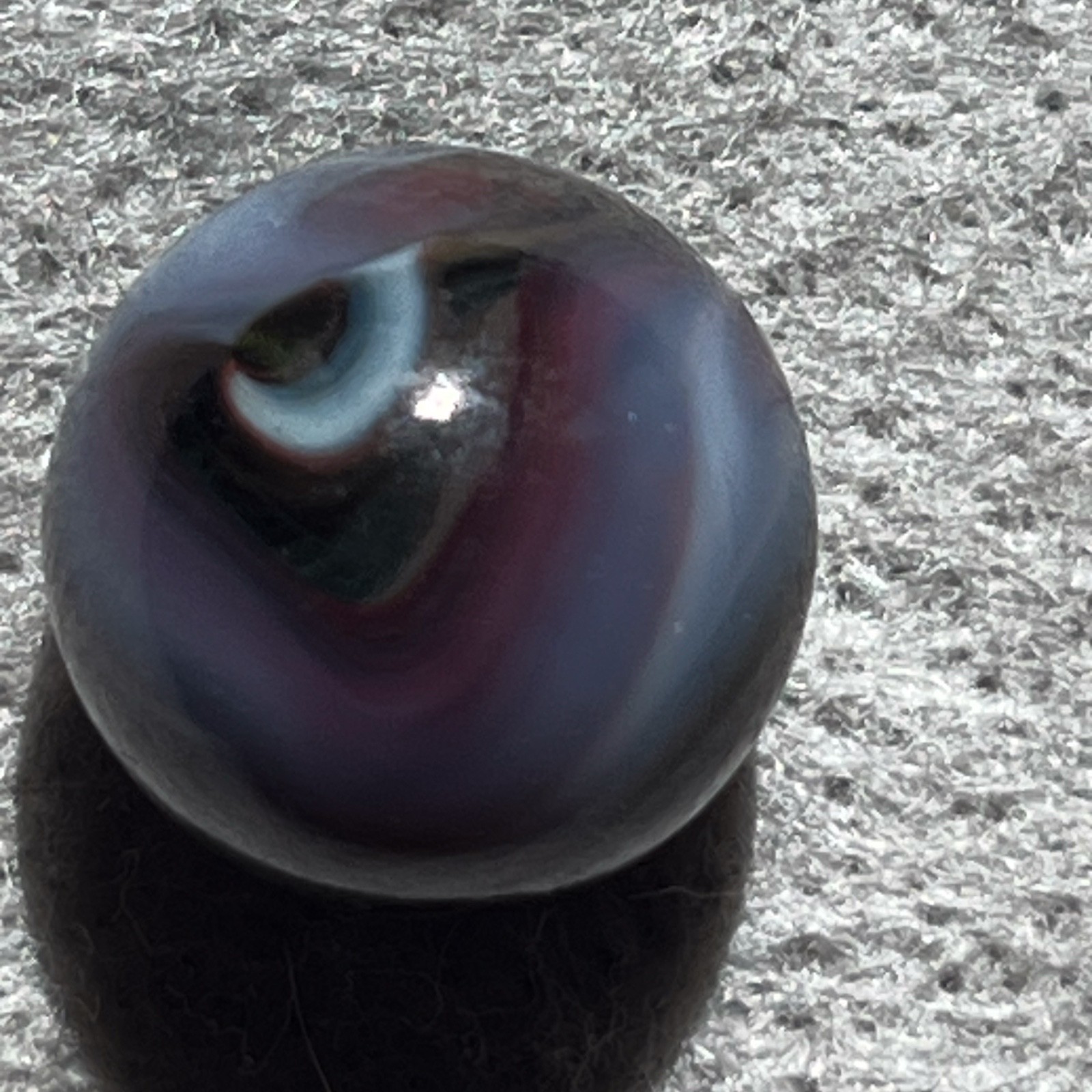 2008 JABO Cranberry Type 1 Oxblood Aventurine Swirl Marble Shooter .66″ MINT