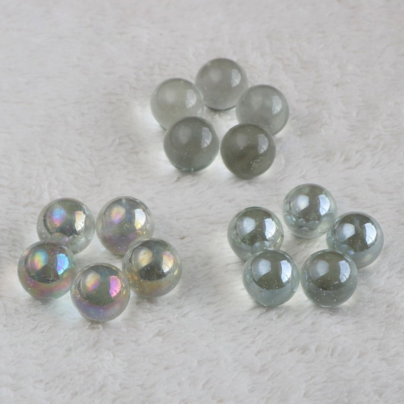 16mm Glass Marbles Beads Decorative Glass Balls Colorful Vase Fish Tank Decor