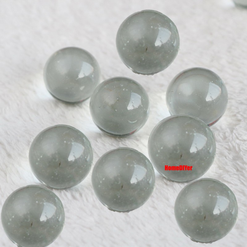 9mm-25mm Clear Glass Marbles Transparent Solid Balls Toys Games Vase Decoration