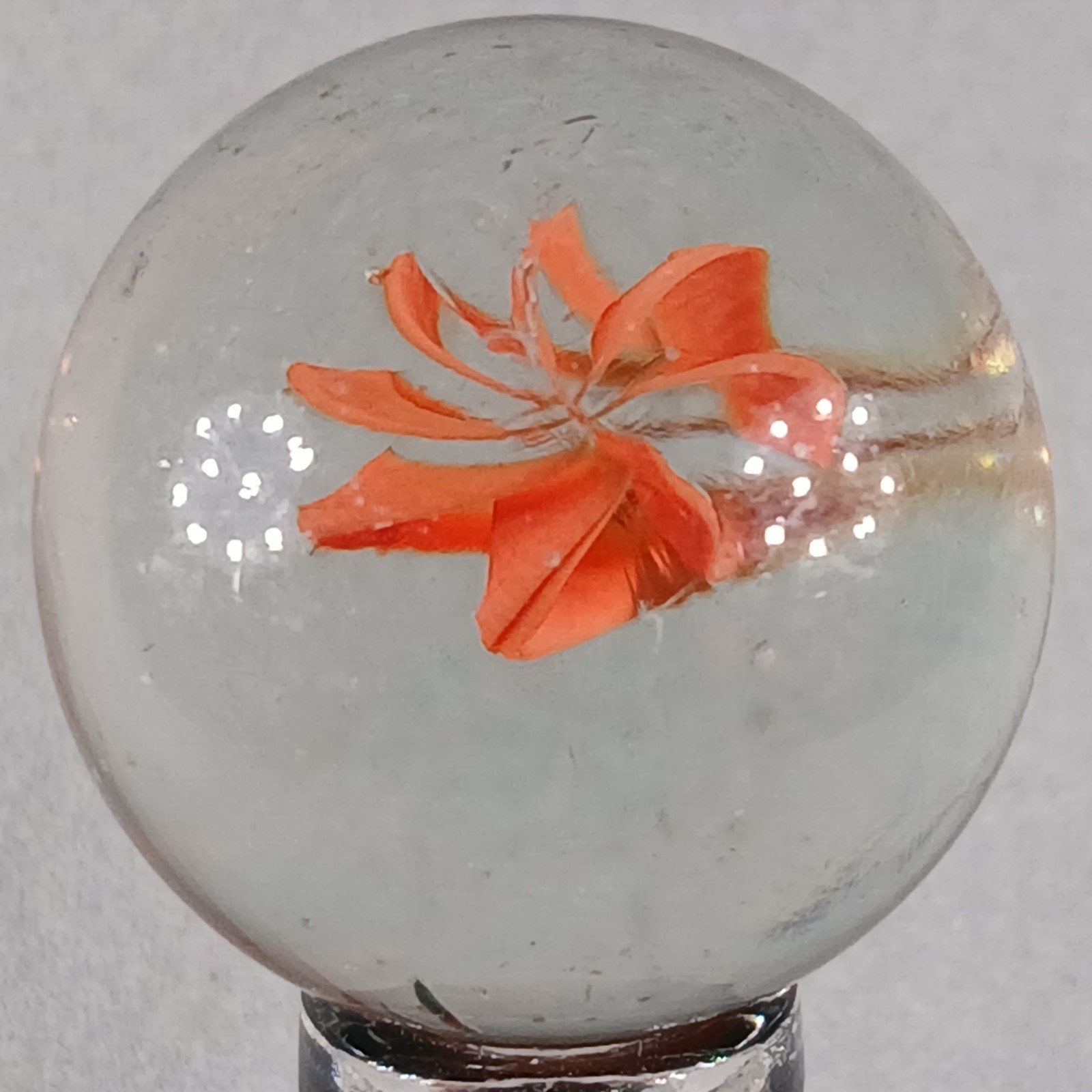 Large Vintage Imported Cat’s Eye Marble .99 Inches Near-Mint Condition