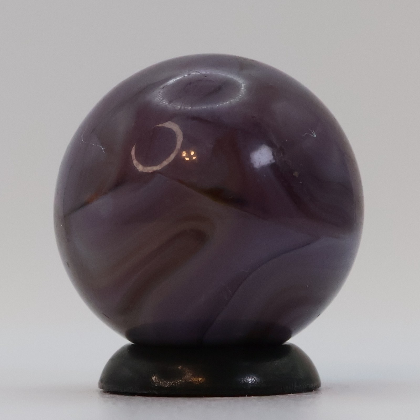 3/4″ Purple Swirl Marble, translucent base NM