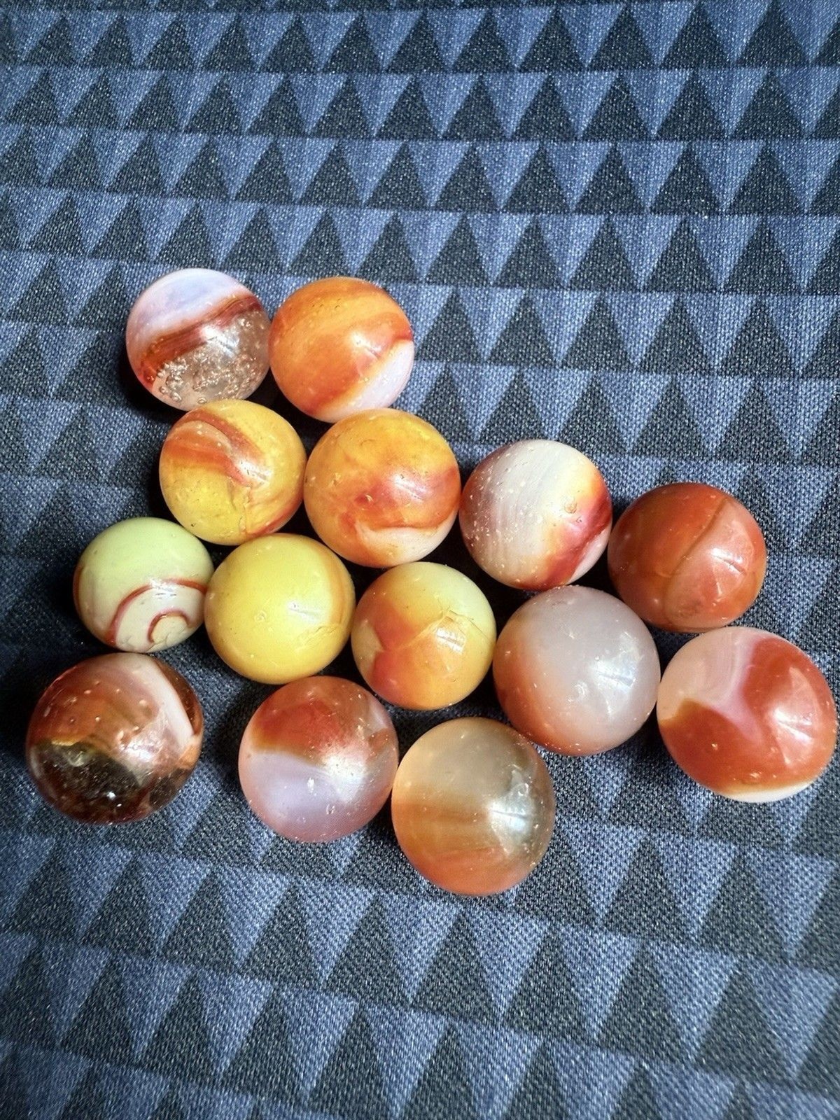 Huge VTG. Akro Agate, Peltier, Oxblood ?,Rainbow, Ravenswood,Glass Marble Of 64