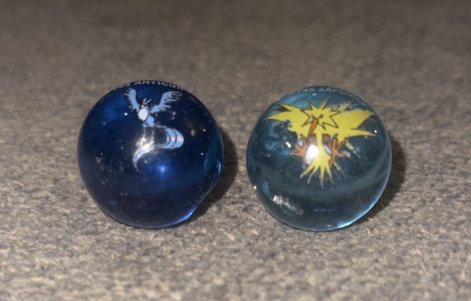 Vtg Pokemon Marbles Lot of 5 Bandai Toy Biz 1999 – Articuno Zapdos Metapod READ