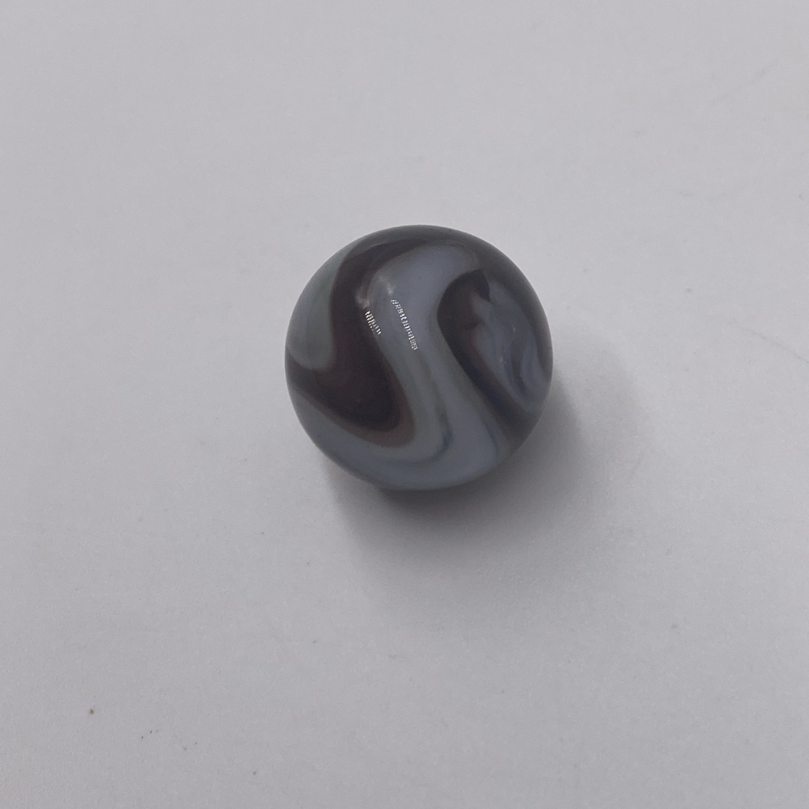 Vintage Dark Purple White Swirl Glass Marble