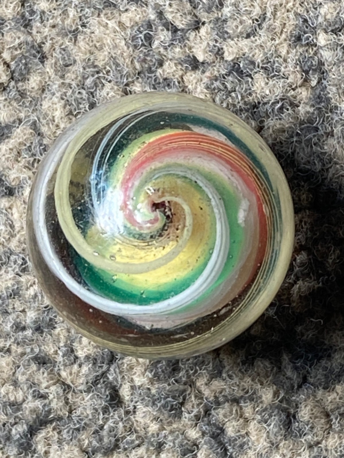 Antique German Marble early 3 stage shooter 20mm 0.80 wet mint