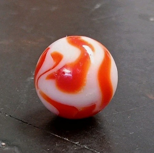 Vintage Marbles Peltier Alley Ravenswood Christensen Flame Swirl .63″ Marble