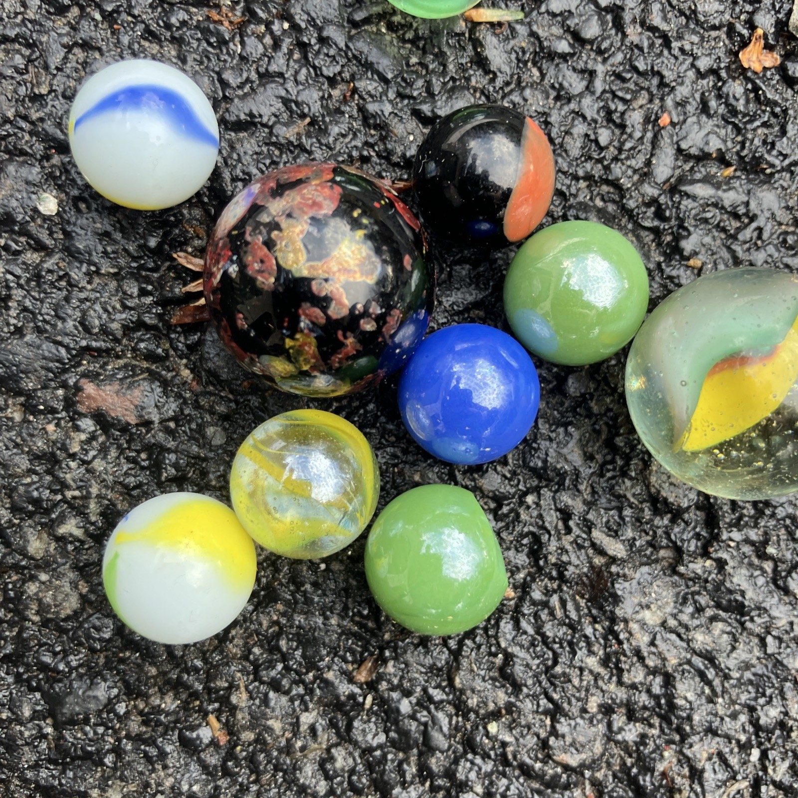 Old Marbles Mixed Lot Different Types Colors D8