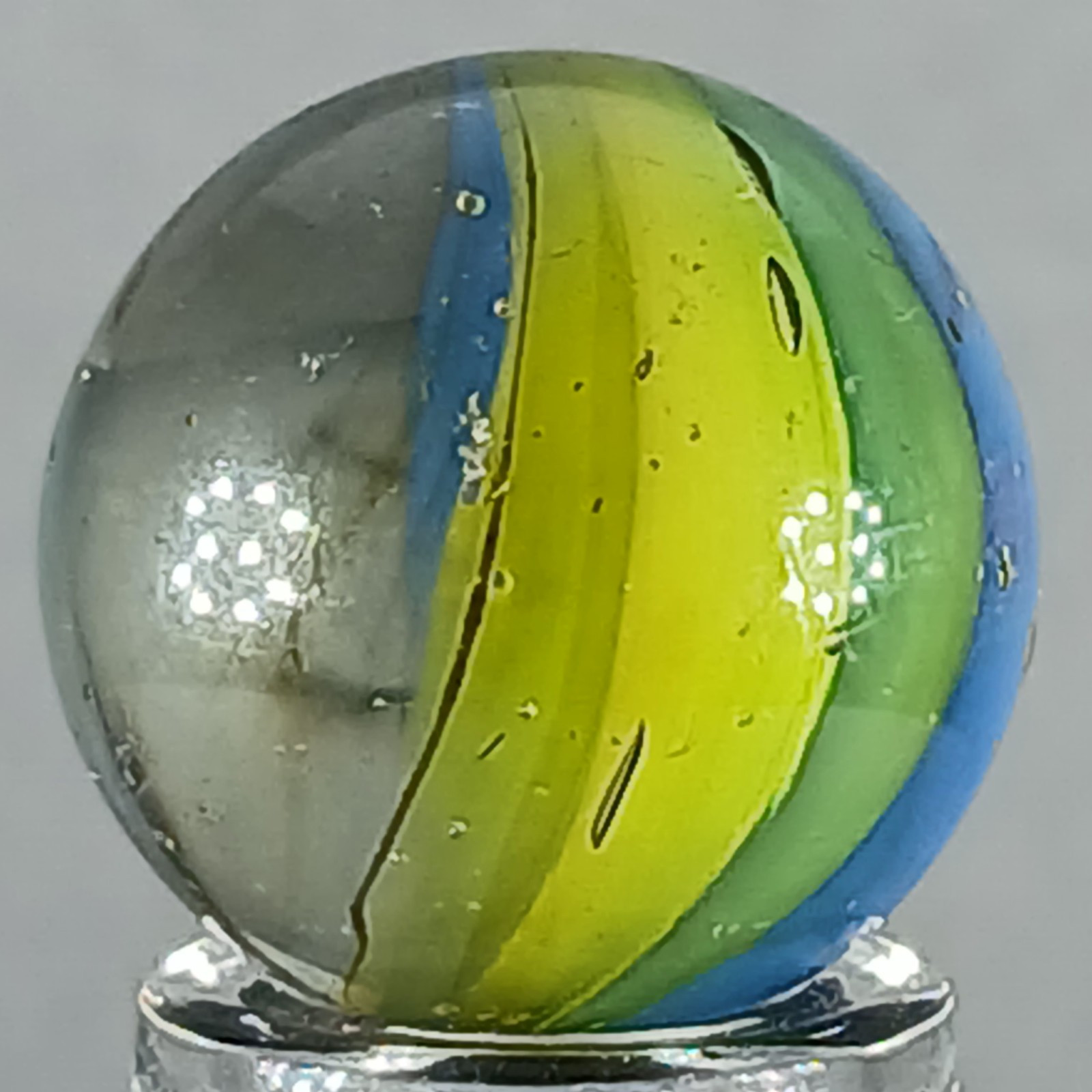 Vintage Tri-Color Hybrid Cat’s Eye Marble .62 Inches Near-Mint Condition