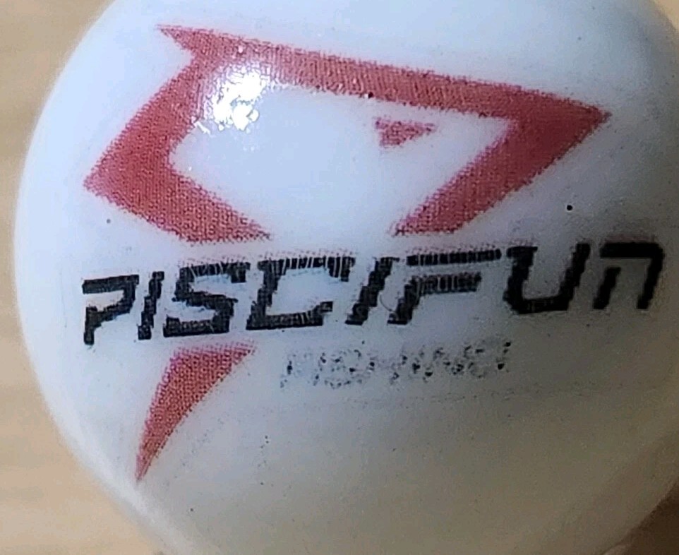 PISCIFUN FISHING ROD REEL BRAND ADVERTISING MARBLE SHOOTER SZ TACKLE RODS REELS