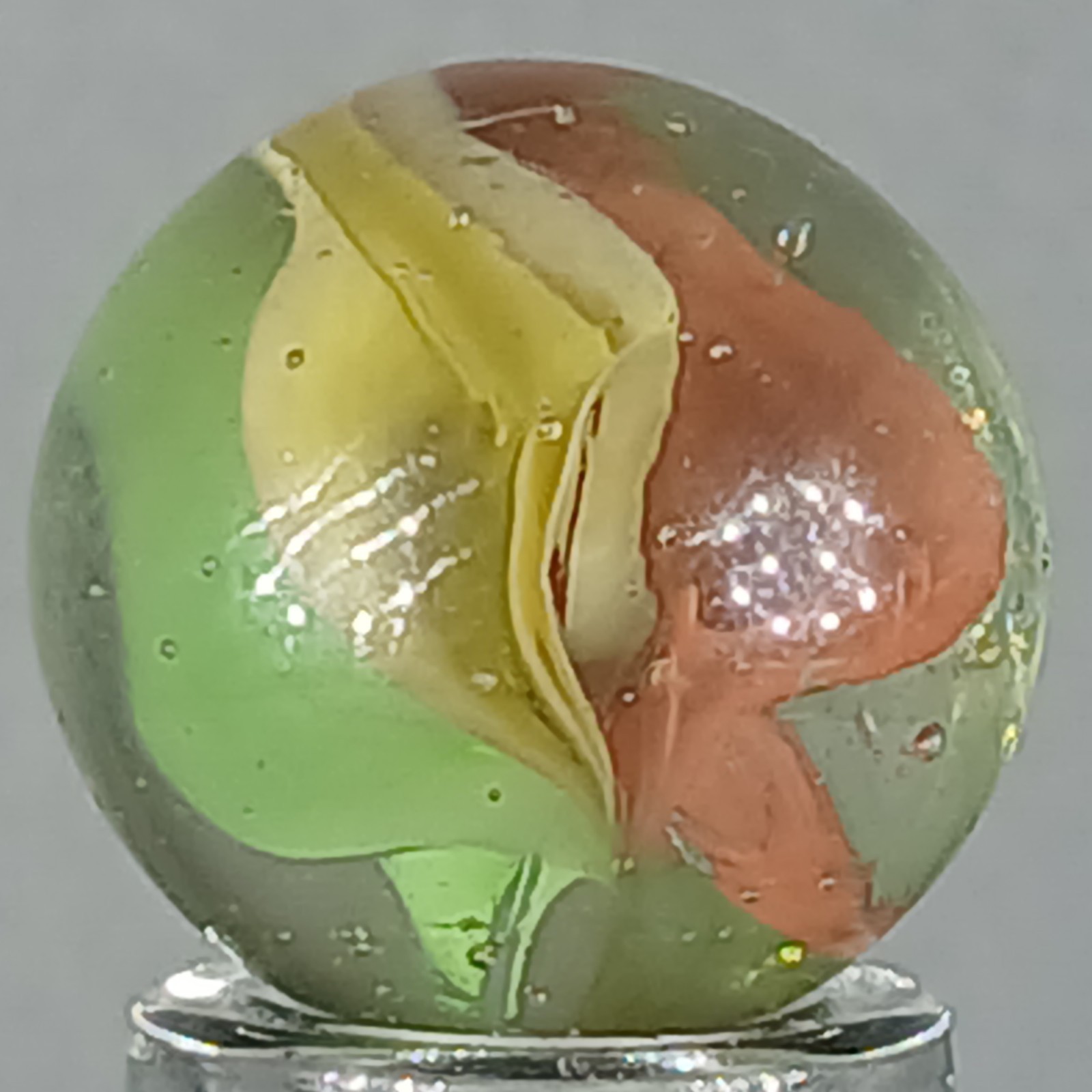 Vintage Imported Hybrid Cat’s Eye Marble .60 Inches Near-Mint Condition