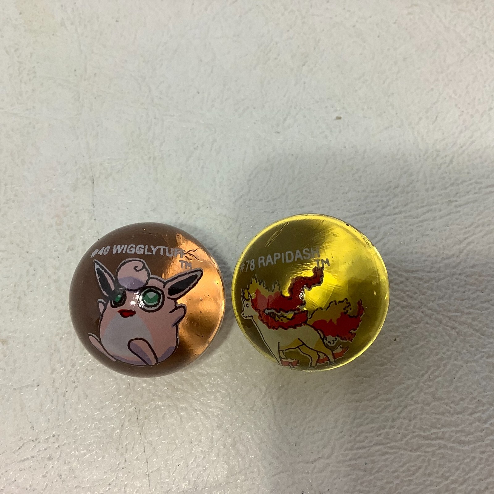 Lot of 2 Pokémon Marble #78 Rapidash & #40 Wigglytuff