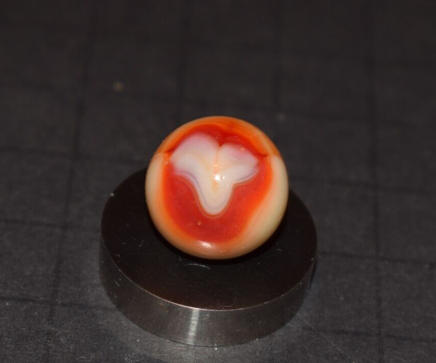 Vintage NRL Peltier Rainbo💓RED Lipstick Patches Toy Marble .641″=41/64″ MINT