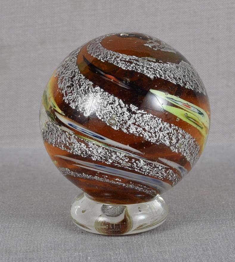 1987 LUTZ glass MARBLE signed AC