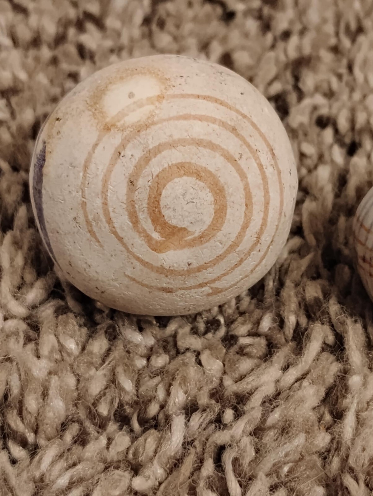 Lot of 3 Antique China Clay Marble Intersecting line Master helix swirl shooter