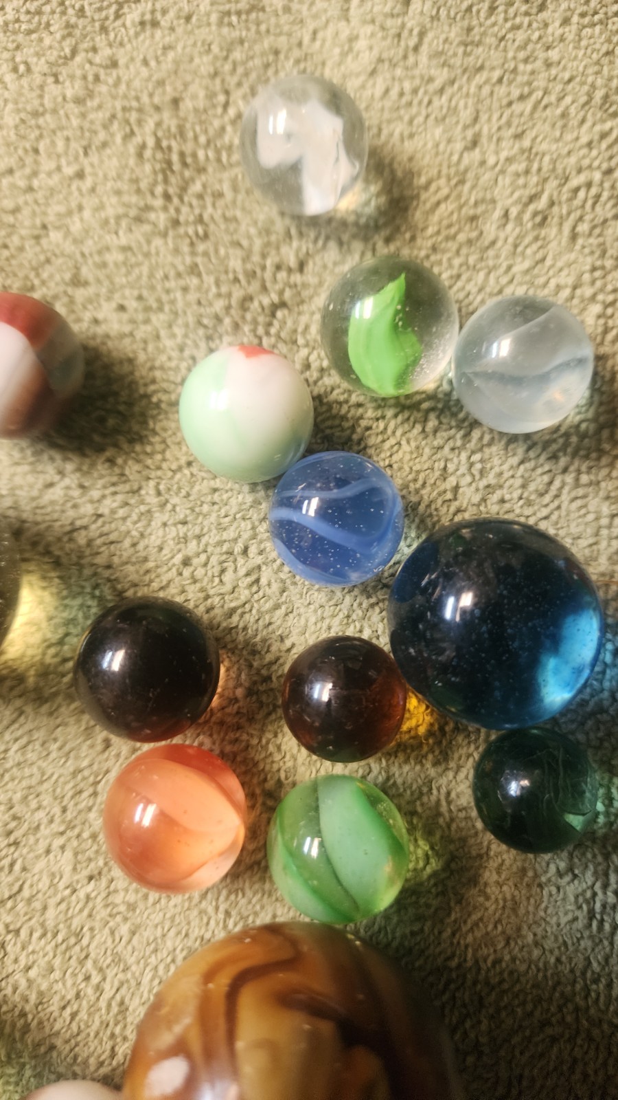lot of vintage marbles , different assortment