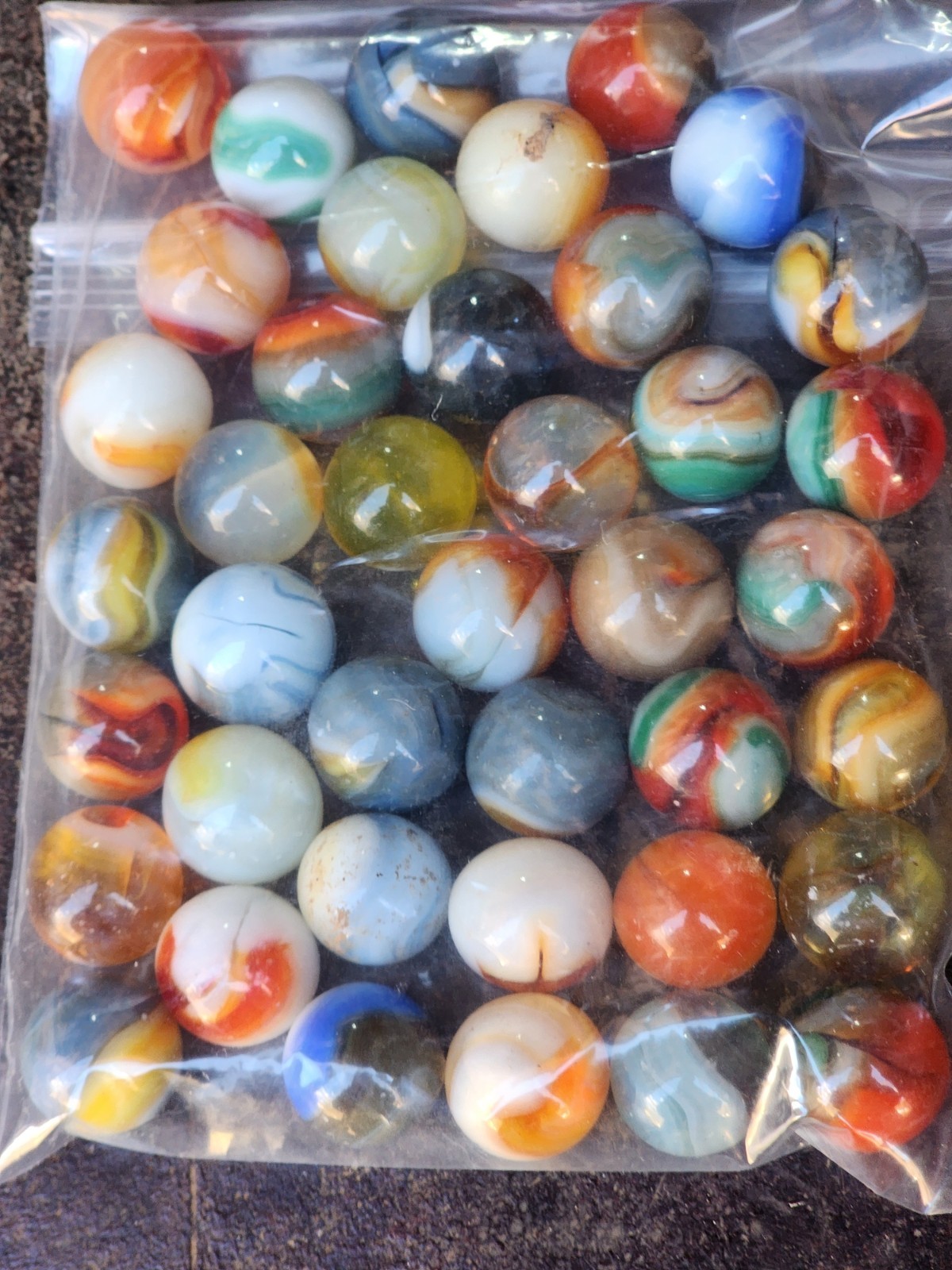 BAG OF 40 BETTER 2004 5/8″ JABO CLASSIC MARBLES MIX $19.99 POST PAID