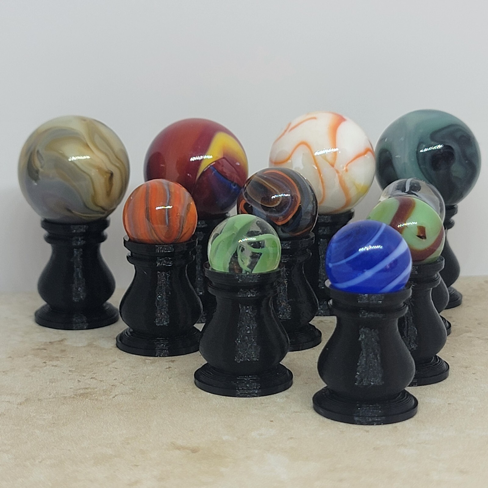 Marble Displays for 5/8″ – 1″ marbles Pack Of 10 Lot #3855 * Displays Only
