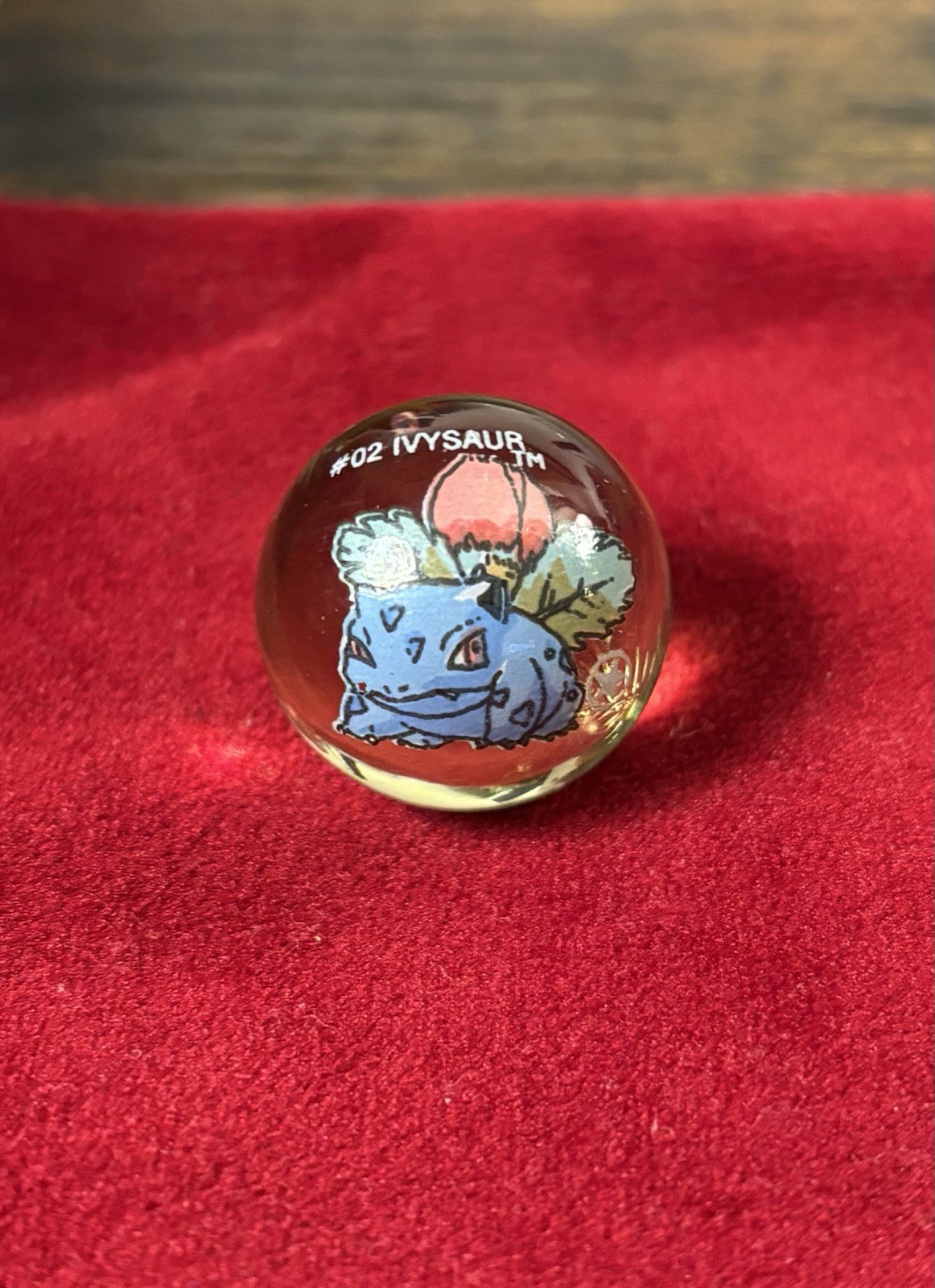 1999 Vintage Pokémon #2 Ivysaur Glass Marble ToyBiz 1st Edition Star