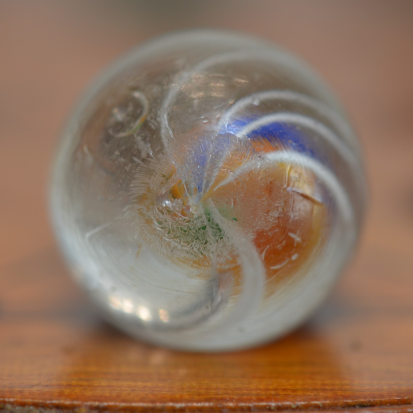 Handmade Divided Core Marble 11/16 in, Near Mint, Germany, 1860-1920, S1524
