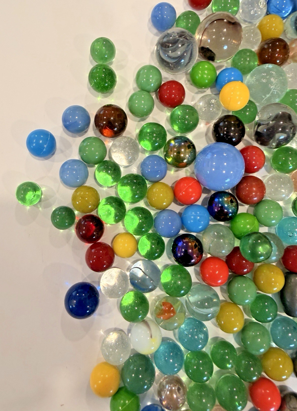 Lot of 150+ Marbles Mixed Sizes