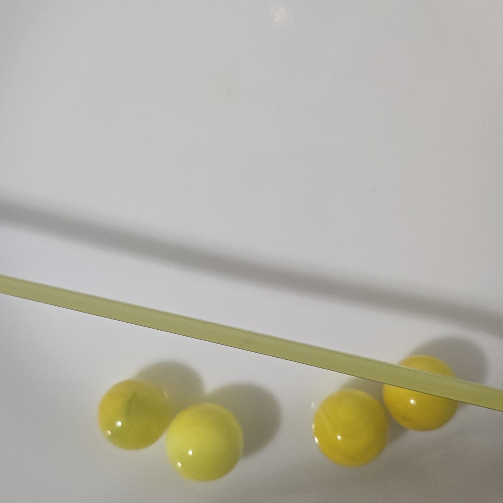 Lot of 4 Glass Toy Marbles, Yellow, Ages 4-7 & 8-11 Years