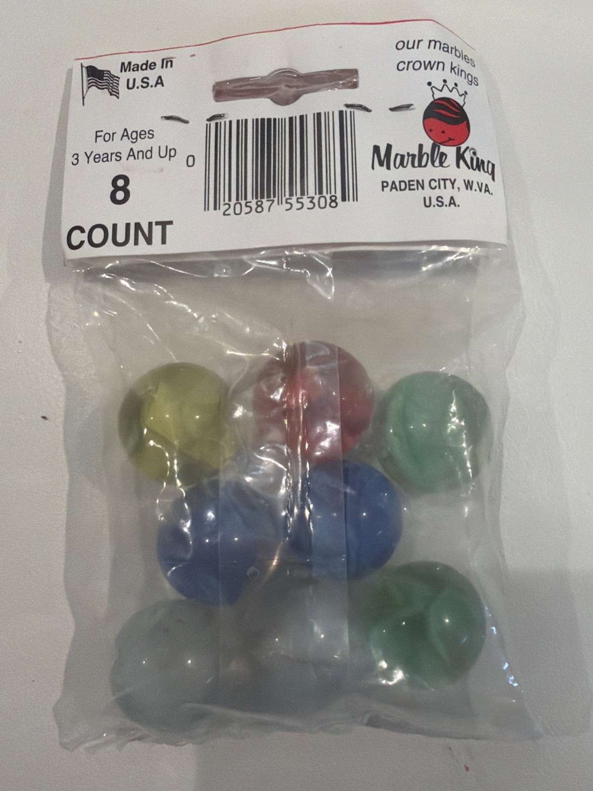 Marble King Marbles 2 unopened Packages 8 CT Bowlers & 6 CT Big Boy LOT 6-7