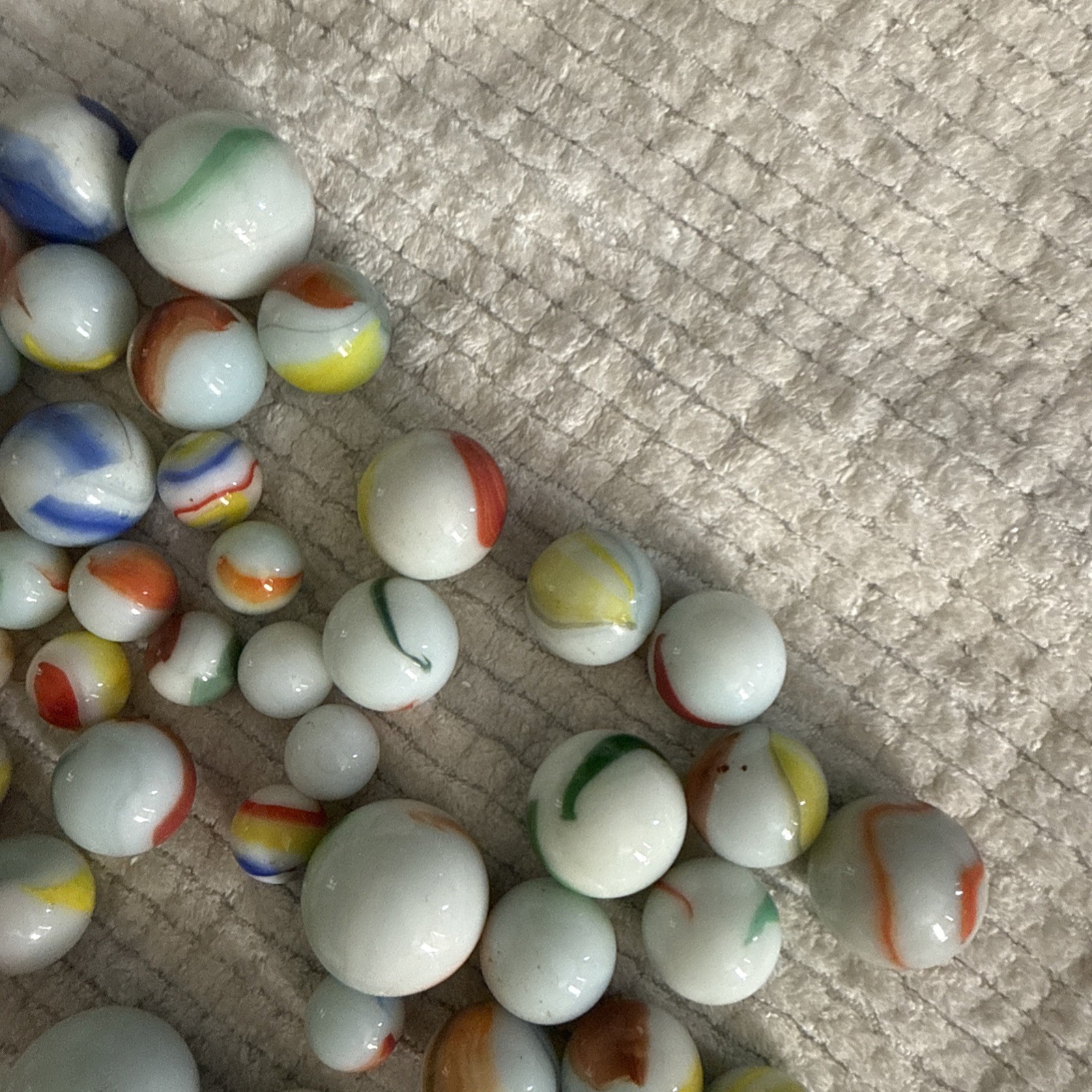 VINTAGE/Antique ESTATE 4 Lb. MARBLE LOT (k) w/ Jar (unsearched) 10-30 mm.