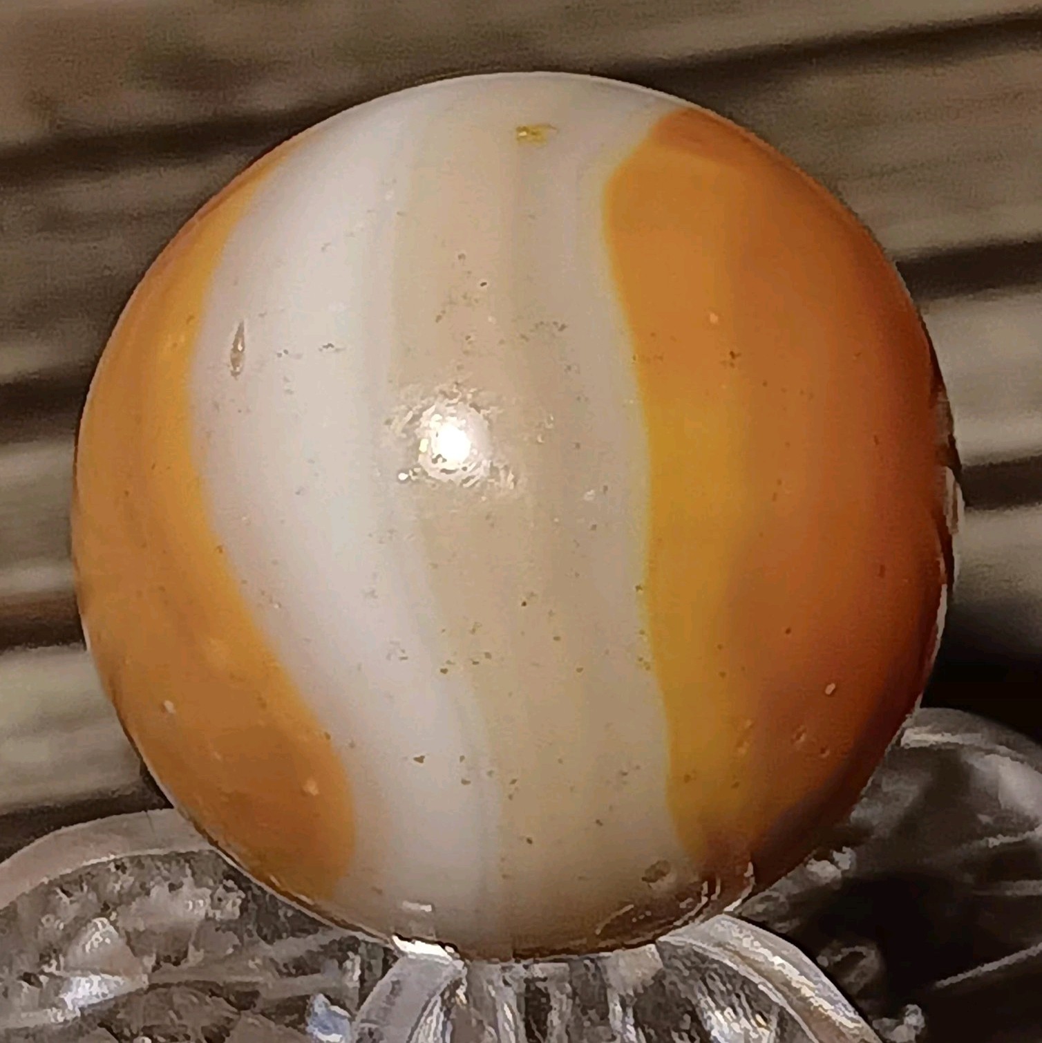 Marble King Hybrid Rainbow Marble. .66″ NM. Nice Color Combo.
