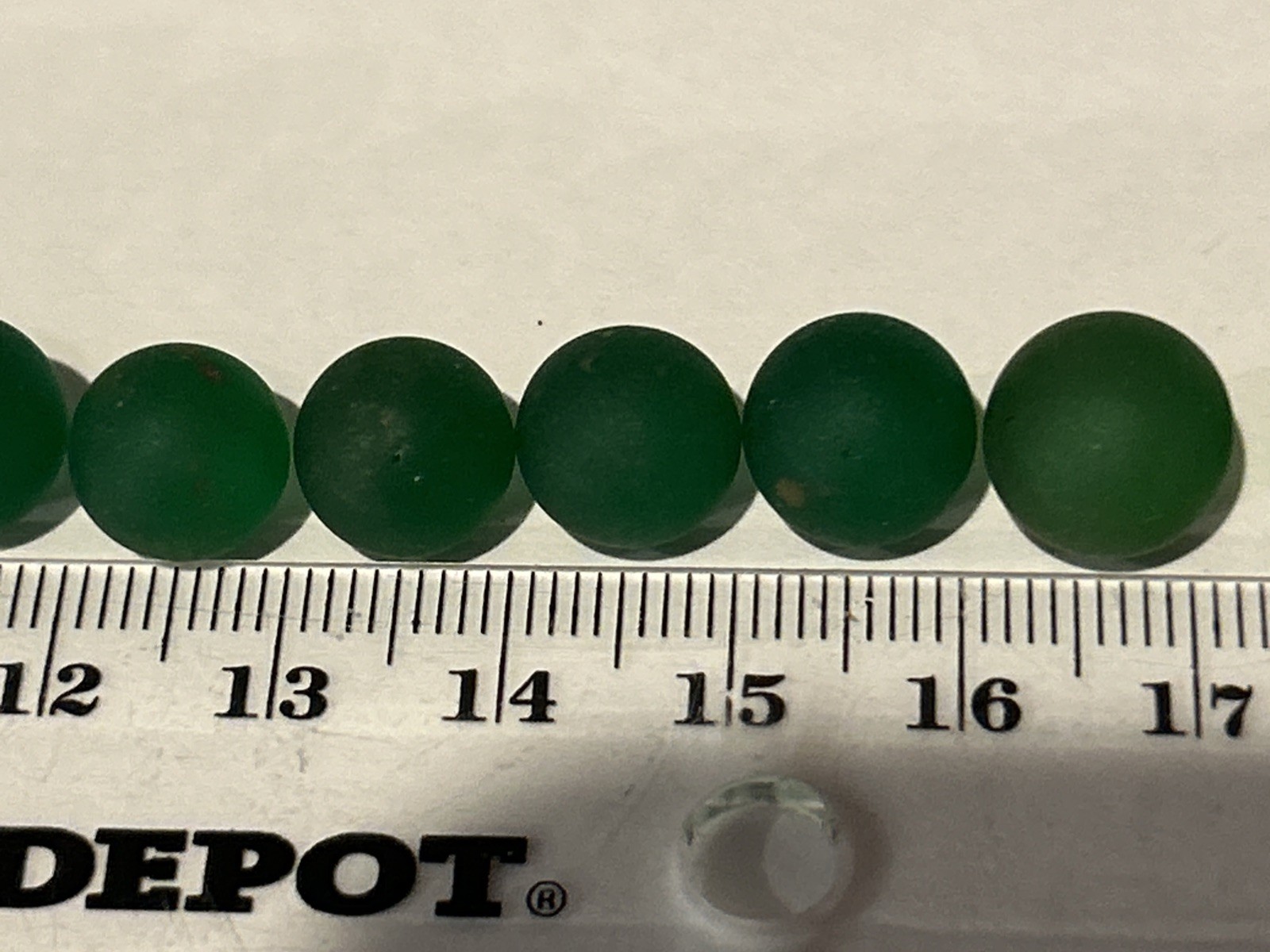 Lot Of 27 Tiny Antique Marble- 24 Green, 1 Orange, 2 Multi **Read