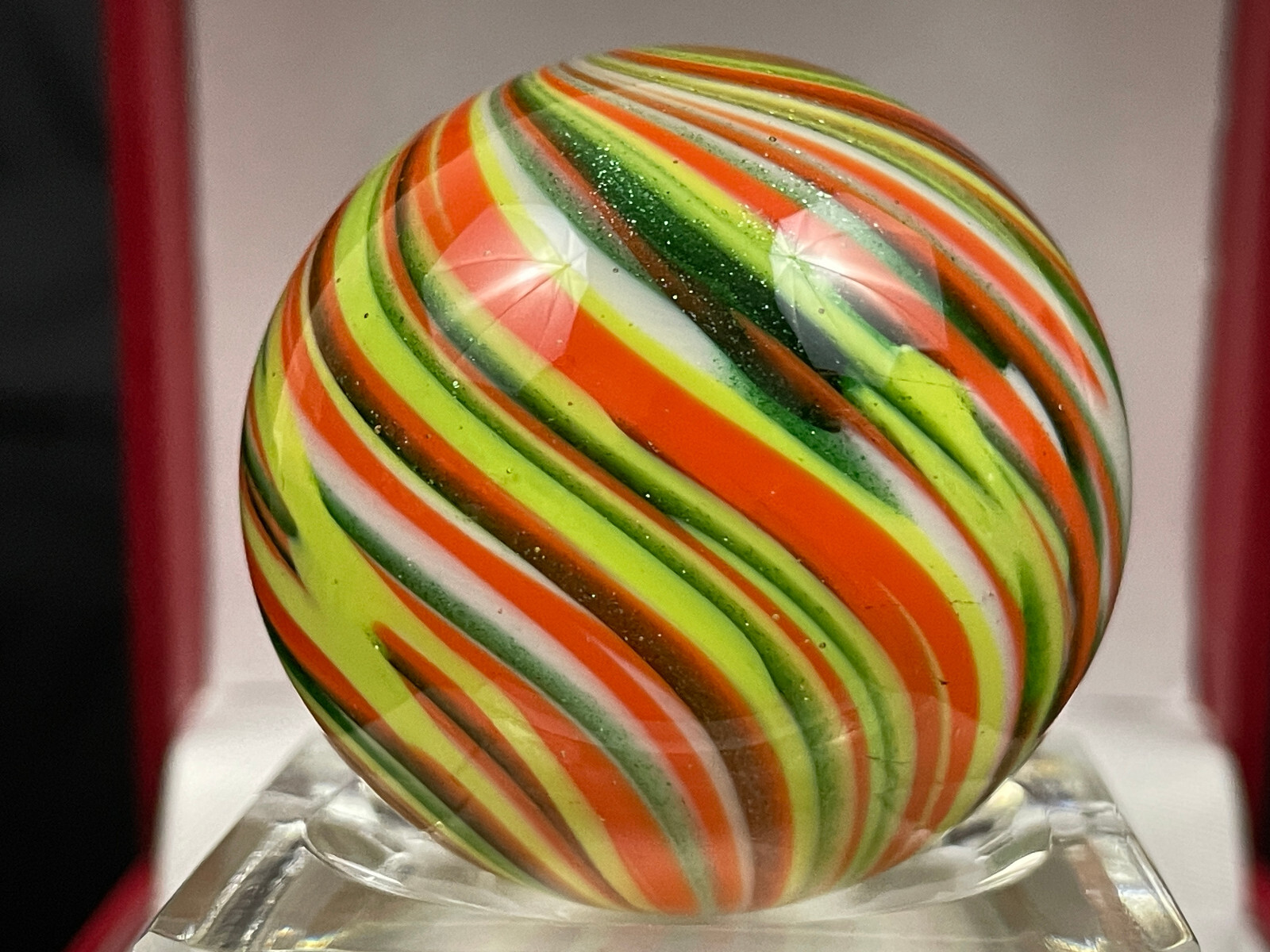 Rick Davis Glass Art Marble 1.48″ Signed #25